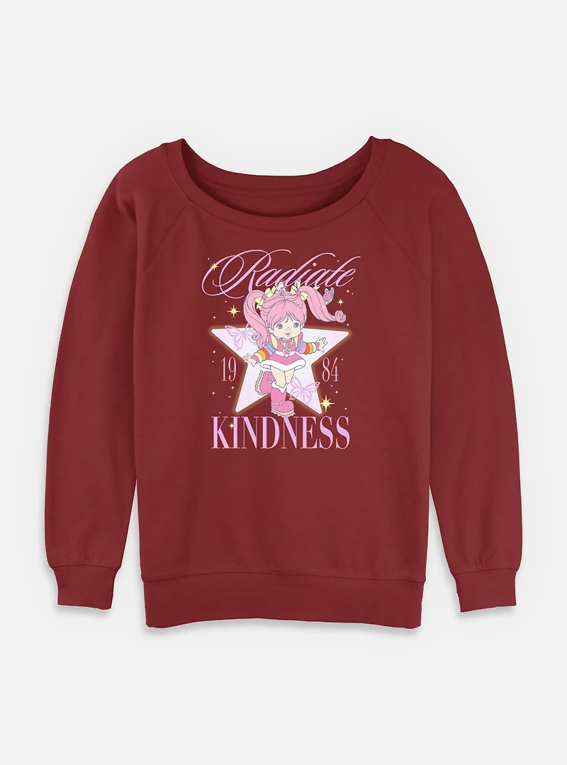 Rainbow Brite Tickled Pink Womens Slouchy Sweatshirt