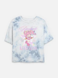 Rainbow Brite Tickled Pink Tie Dye Crop Womens T-Shirt
