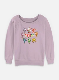 Rainbow Brite Sprites Textbook Womens Slouchy Sweatshirt