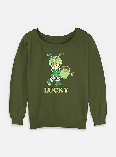 Rainbow Brite Patty O'green Lucky Womens Slouchy Sweatshirt