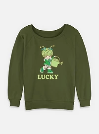 Rainbow Brite Patty O'green Lucky Womens Slouchy Sweatshirt