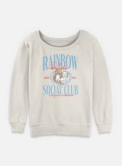 Rainbow Brite Social Club Womens Slouchy Sweatshirt