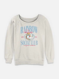 Rainbow Brite Social Club Womens Slouchy Sweatshirt