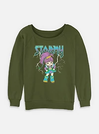 Rainbow Brite Metal Stormy Womens Slouchy Sweatshirt