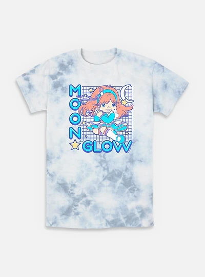 Rainbow Brite Kawaii Moon Glow Tie-Dye T-Shirt