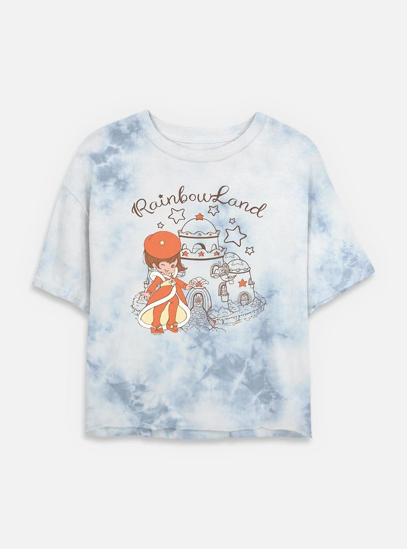 Rainbow Brite Lala Paris Tie Dye Crop Womens T-Shirt
