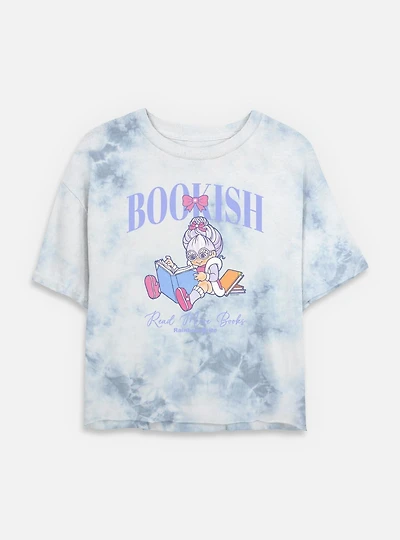 Rainbow Brite Read More Books Tie Dye Crop Womens T-Shirt