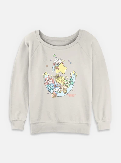 Rainbow Brite Sleeping Friends Stars Womens Slouchy Sweatshirt
