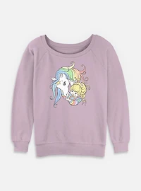Rainbow Brite Starlight Friends Womens Slouchy Sweatshirt