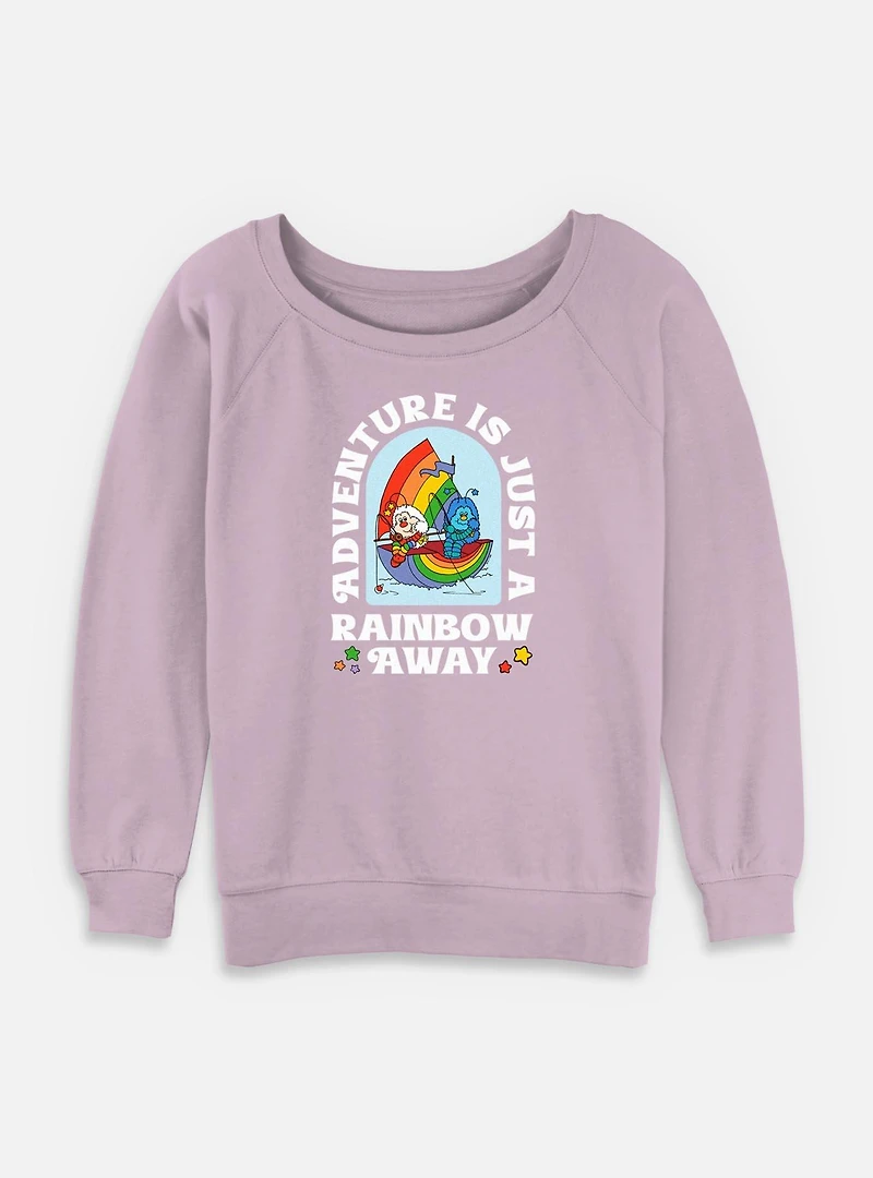 Rainbow Brite Adventure Is A Away Womens Slouchy Sweatshirt