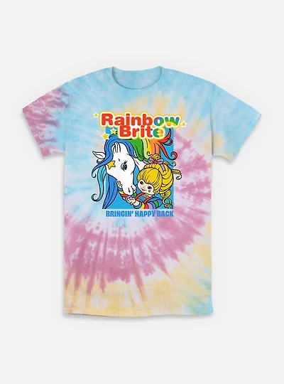 Rainbow Brite Bringing Happy Back Tie-Dye T-Shirt