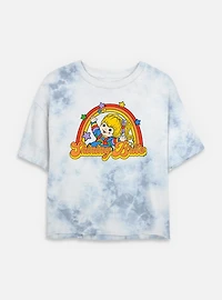 Rainbow Brite Shining Tie Dye Crop Womens T-Shirt