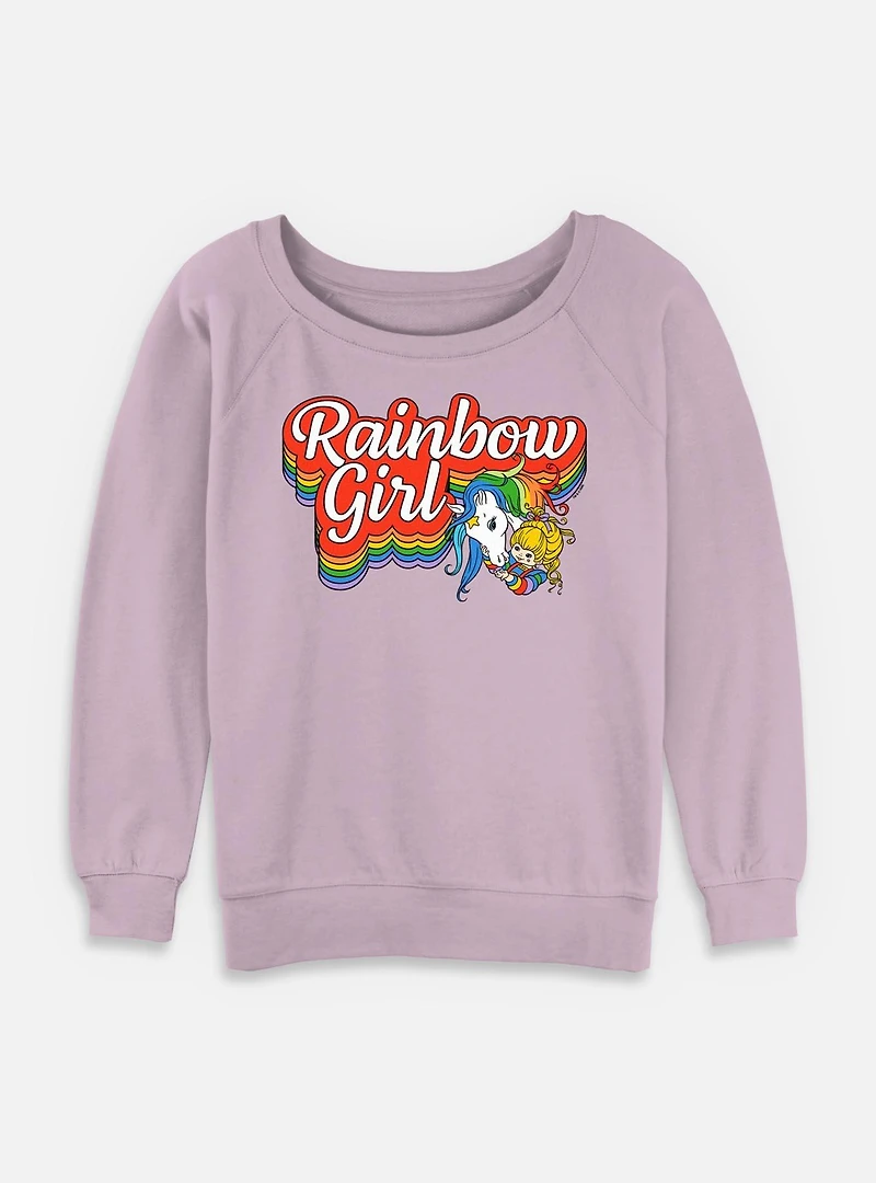 Rainbow Brite Girl Womens Slouchy Sweatshirt