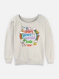 Rainbow Brite Color Your World Womens Slouchy Sweatshirt