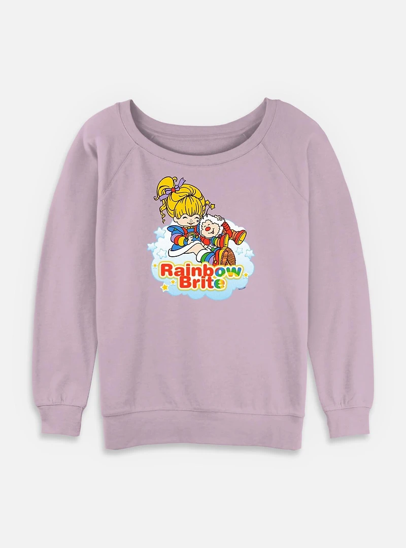 Rainbow Brite Cloud Womens Slouchy Sweatshirt