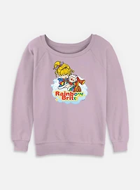 Rainbow Brite Cloud Womens Slouchy Sweatshirt