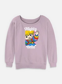 Rainbow Brite Mighty Womens Slouchy Sweatshirt