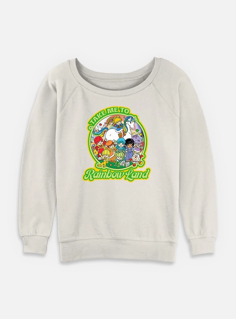 Rainbow Brite Take Me To Land Womens Slouchy Sweatshirt