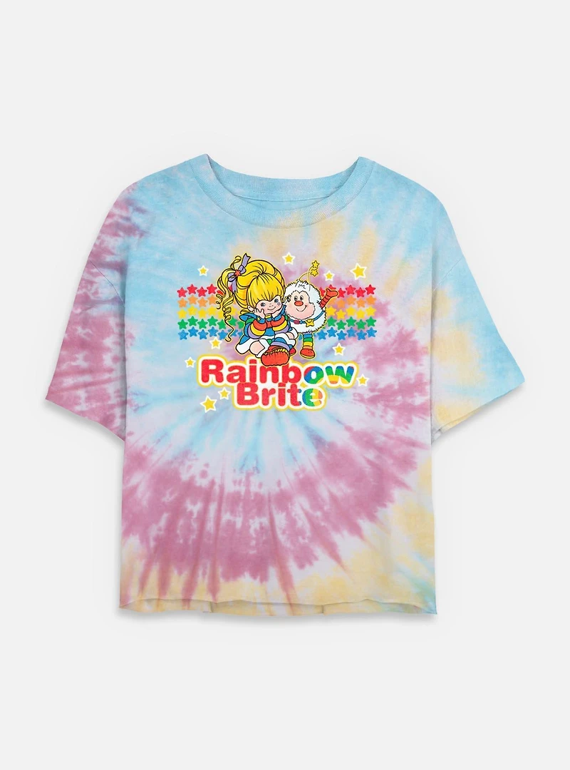 Rainbow Brite Vintage Pals Tie Dye Crop Womens  T-Shirt