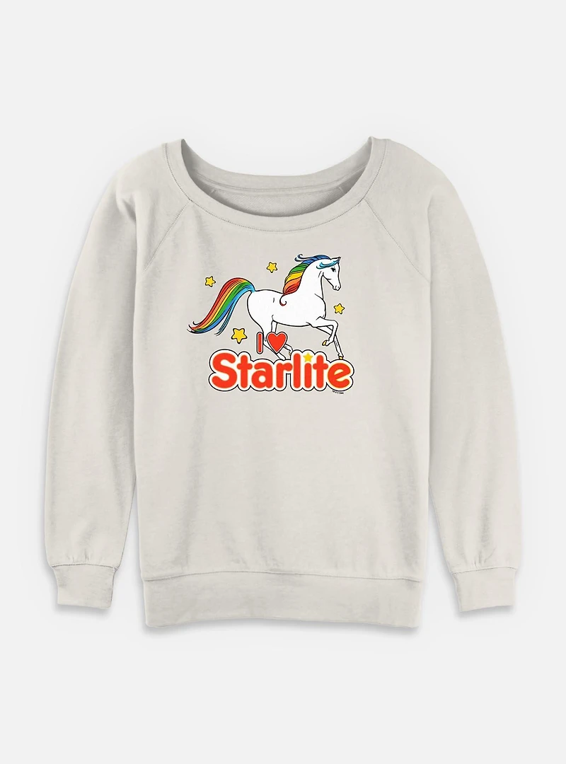 Rainbow Brite I Love Starlite Womens Slouchy Sweatshirt