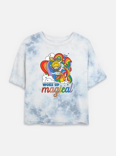 Rainbow Brite Woke Up Magical Tie Dye Crop Womens T-Shirt