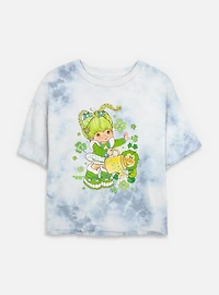 Rainbow Brite Pattys Day Tie Dye Crop Womens T-Shirt
