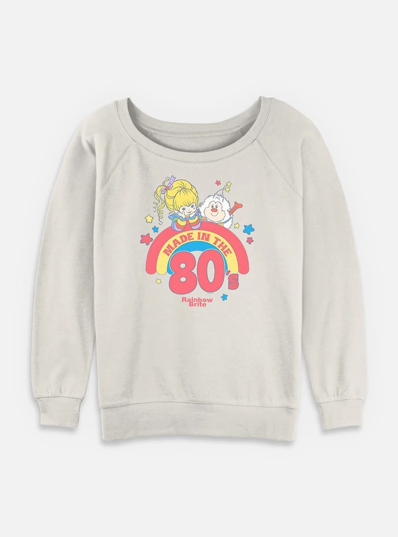 Rainbow Brite Made Pastel Womens Slouchy Sweatshirt