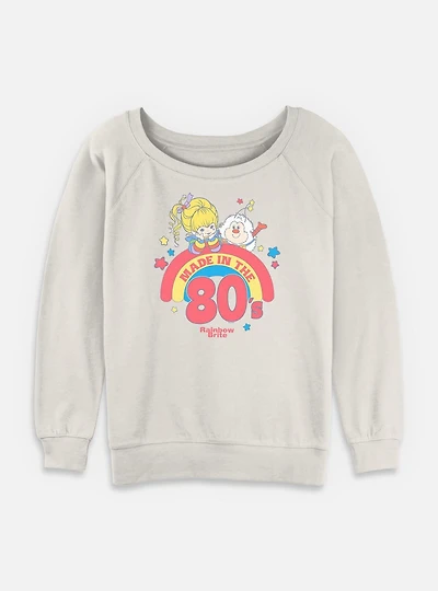 Rainbow Brite Made Pastel Womens Slouchy Sweatshirt