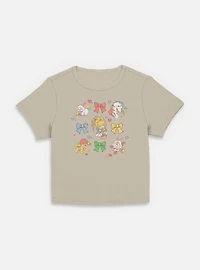 Rainbow Brite Cutie Bow Grid Women Baby T-Shirt