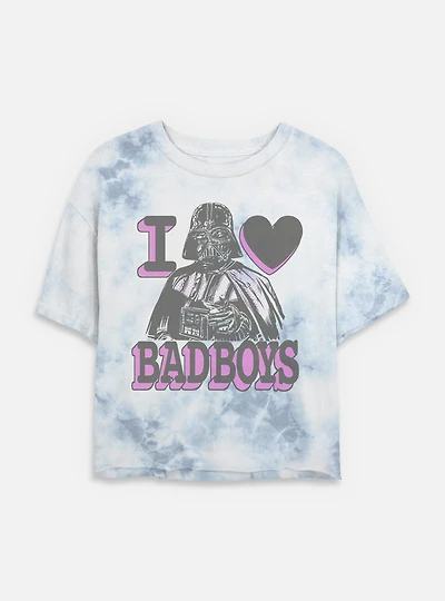 Star Wars Bad Love Tie Dye Crop Womens T-Shirt