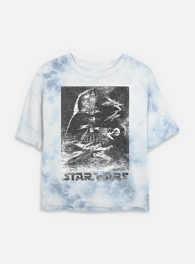 Star Wars Static Avenger Tie Dye Crop Womens T-Shirt