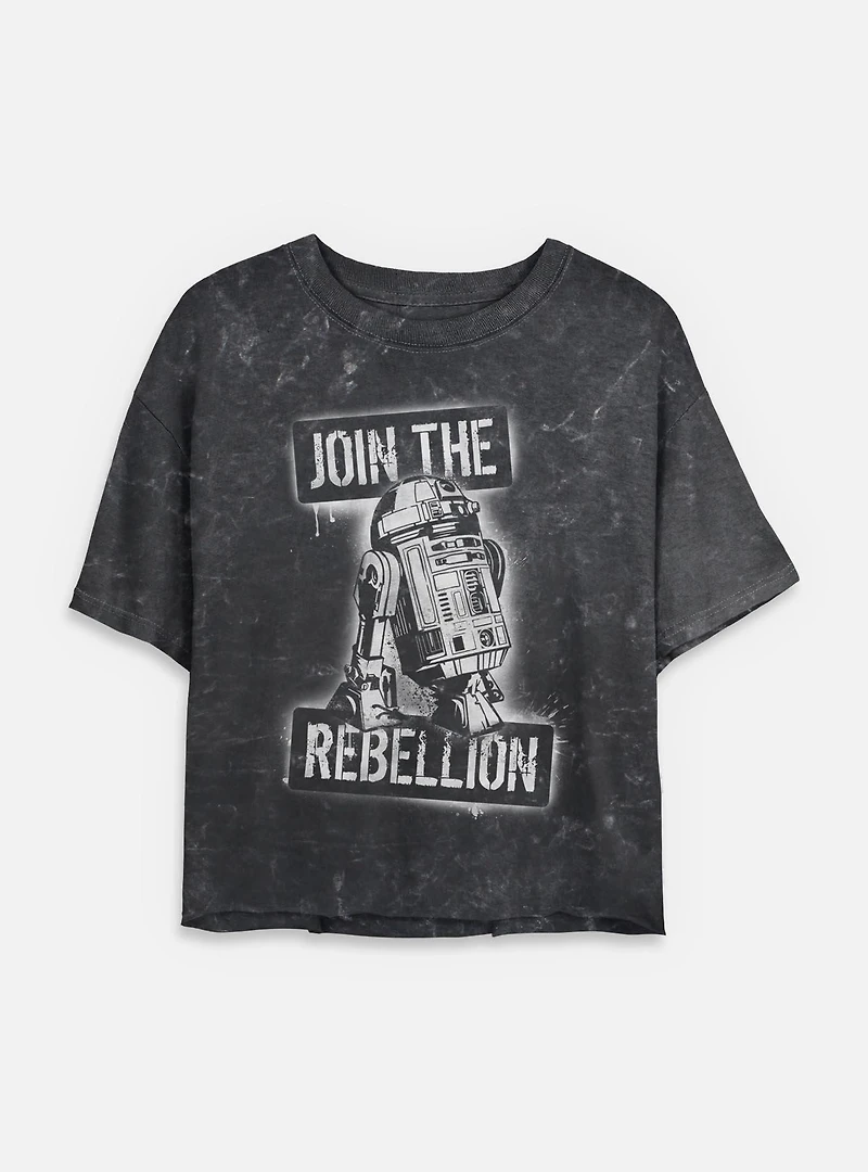 Star Wars Join The Rebels Mineral Wash Womens Crop T-Shirt