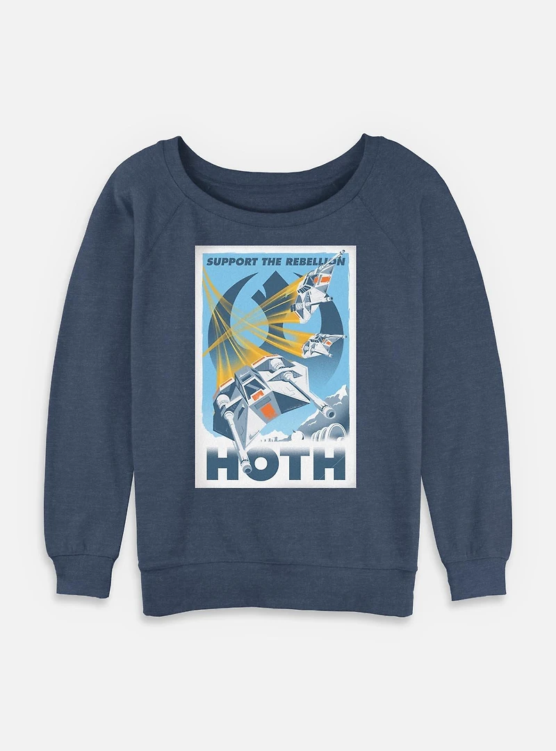 Star Wars Rebellion Support Womens Slouchy Sweatshirt