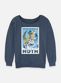 Star Wars Rebellion Support Womens Slouchy Sweatshirt