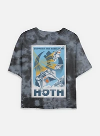Star Wars Rebellion Support Tie Dye Crop Womens T-Shirt