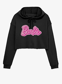 Barbie Glam Logo Girls Crop Hoodie