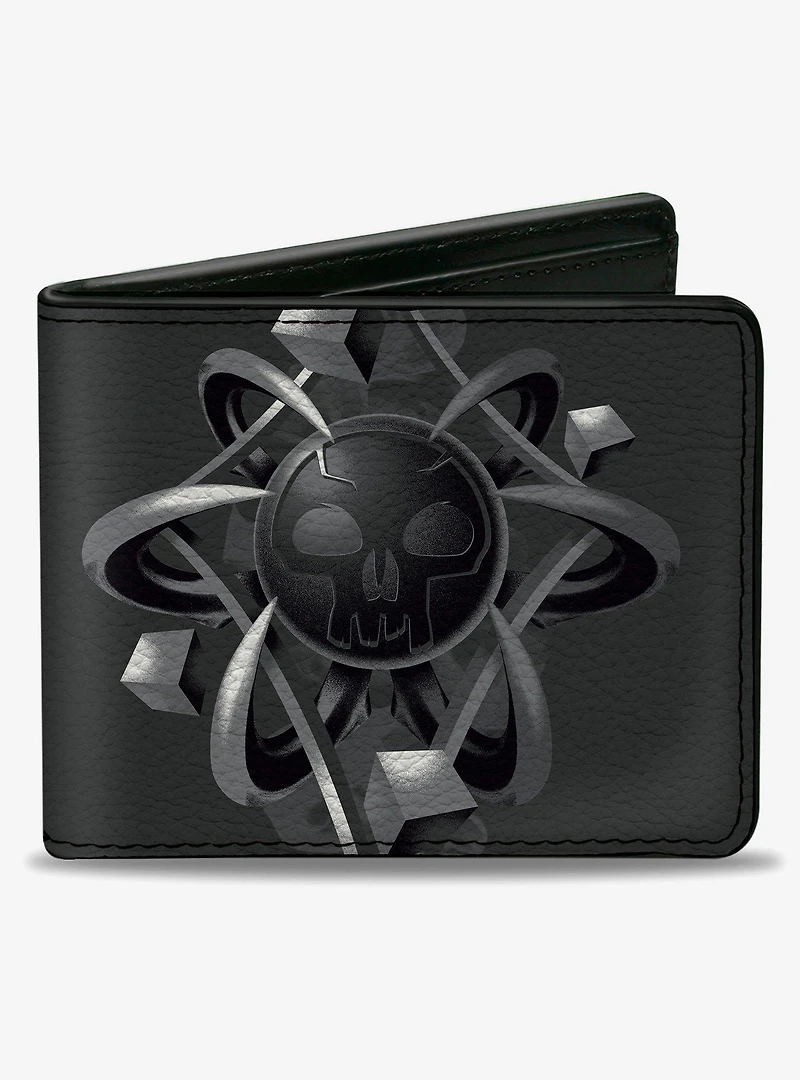Magic: The Gathering Black Mana Skull Icon and Logo Bifold Wallet