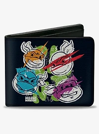 Teenage Mutant Ninja Turtles Faces and Doodles Bifold Wallet