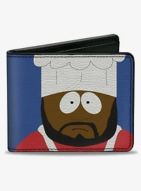 South Park Chef Pose and Text Blue Bifold Wallet