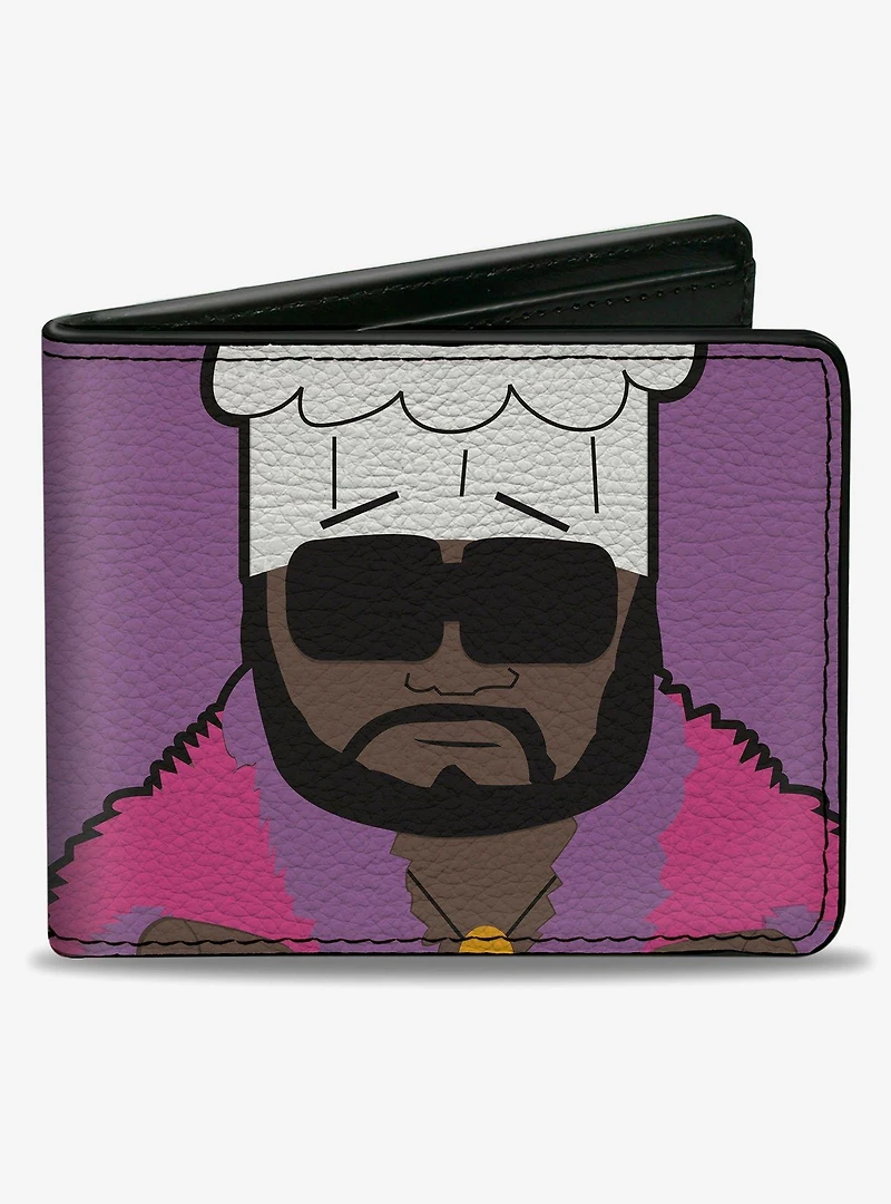 South Park Chef Pose and Text Purple Bifold Wallet
