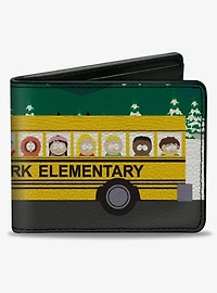 South Park Elementary School Bus Character Group Scene Bifold Wallet