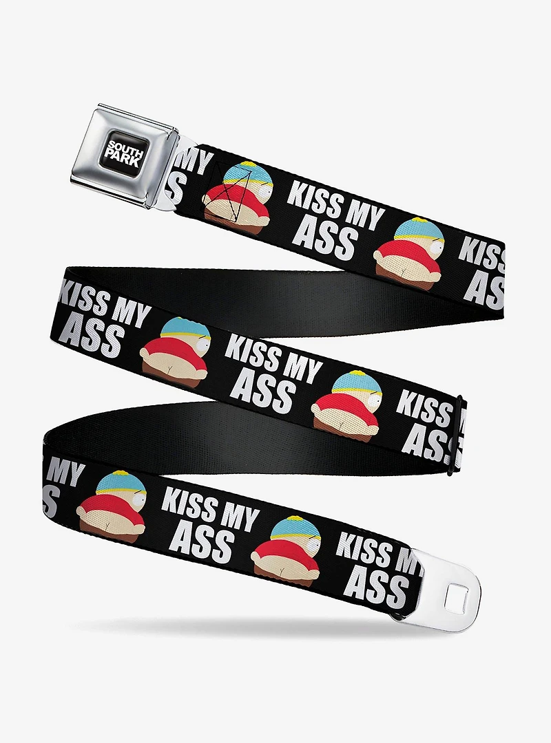 South Park Cartman Pants Kiss My Ass Pose Seatbelt Buckle Belt