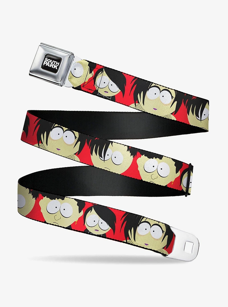 South Park Goth Kids Expressions Seatbelt Buckle Belt