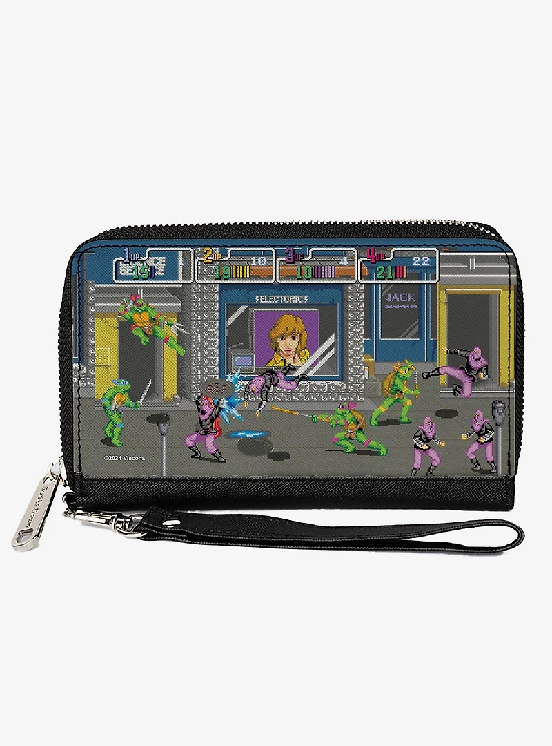 Teenage Mutant Ninja Turtles Battle Purple Soldier Arcade Zip Around Wallet
