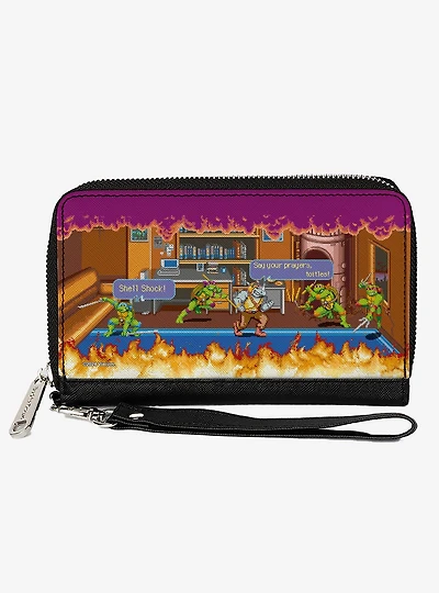 Teenage Mutant Ninja Turtles Battle Rocksteady Arcade Zip Around Wallet