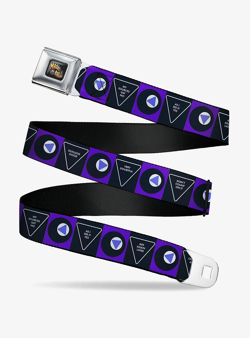 Magic 8 Ball Answers and Blocks Seatbelt Buckle Belt