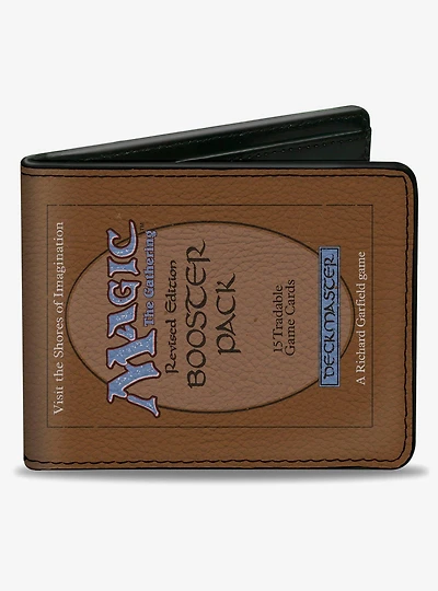 Magic: The Gathering Booster Pack Deckmaster Card Replica Bifold Wallet