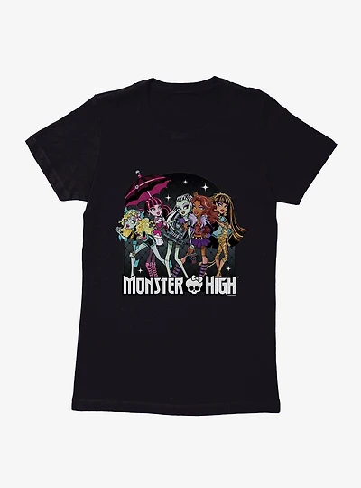 Monster High Night Sky Group Womens T-Shirt