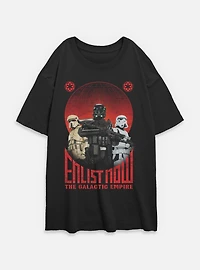 Star Wars Enlist Now Womens Oversized T-Shirt