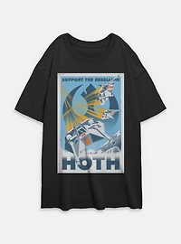 Star Wars Rebellion Support Womens Oversized T-Shirt